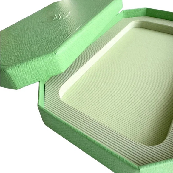 Swarovski Green Octagon Jewelry Display Storage Travel Gift Box Case EMPTY NEW ! - Picture 12 of 13